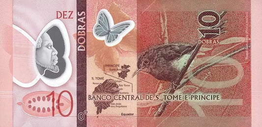 Billet de 10 dobras de Saint-Tomé-et-Principe, 2016