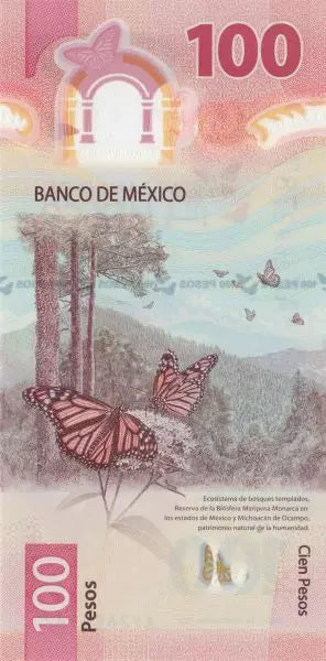Billet de 100 pesos mexicains en polymère, 2020