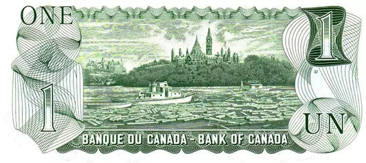 Billet de 1 dollar canadien à l'effigie de la reine Elizabeth II, 1973