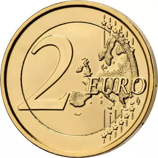 Pièce commémorative de 2 euros Portugal Journée mondiale de la jeunesse Lisbonne 2023, édition premium entièrement plaquée or
