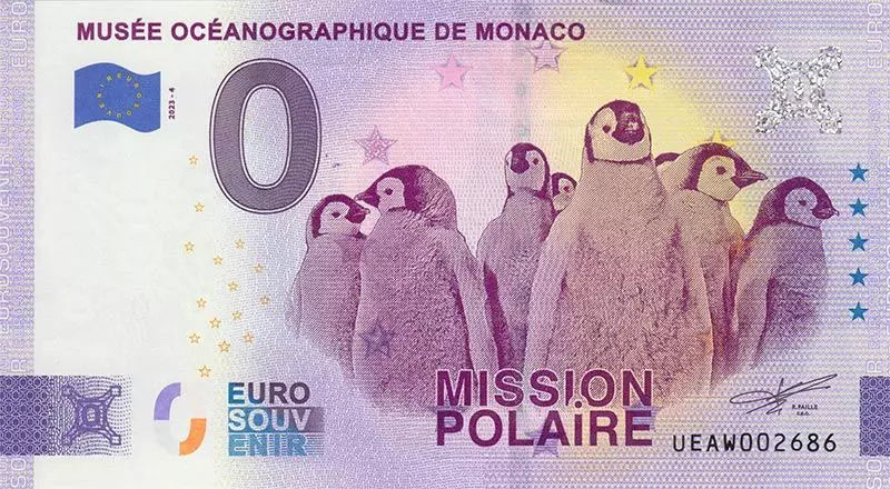 Billet de 0 euro Musée Océanographique de Monaco - Mission Polaire 2023