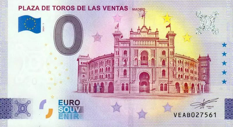 Billet de 0 euro Espagne Plaza de Toros de las Ventas 2024
