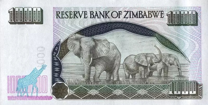 Billet de 1 000 dollars du Zimbabwe Chiremba 2003