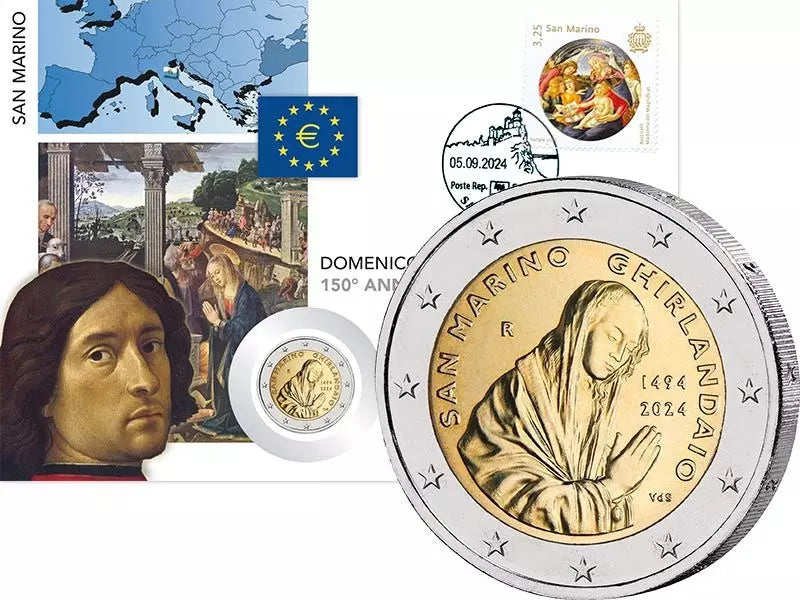 2 euros numiscover Saint-Marin 530ème anniversaire de la mort de Ghirlandaio 2024