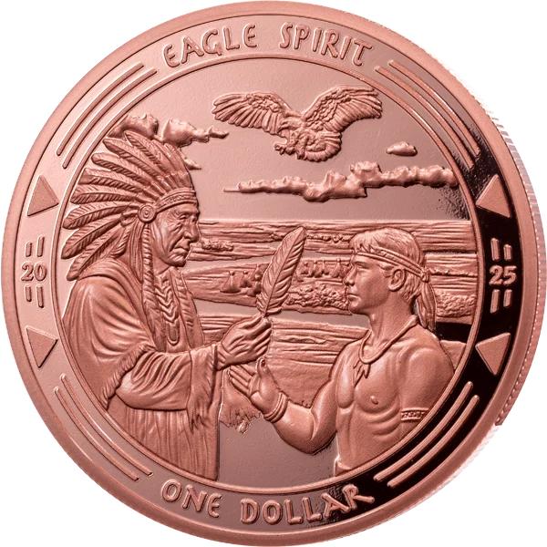Pièce de 1 dollar Oglala-Lakota-Sioux Héritage des Sioux - Esprit de l'Aigle 2025