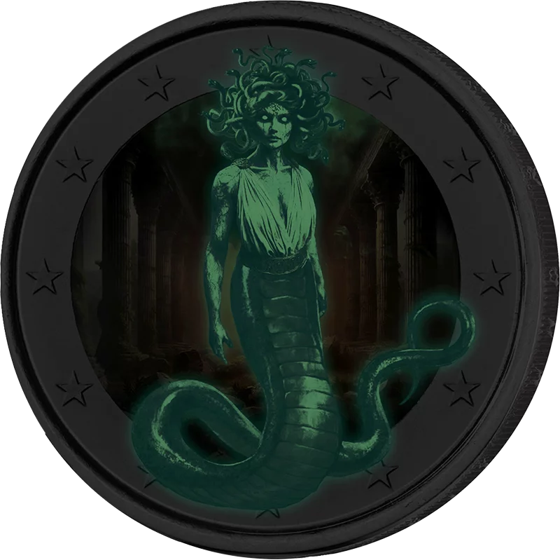 Édition Artiste 2 Euro Fantasy Medusa Phosphorescente