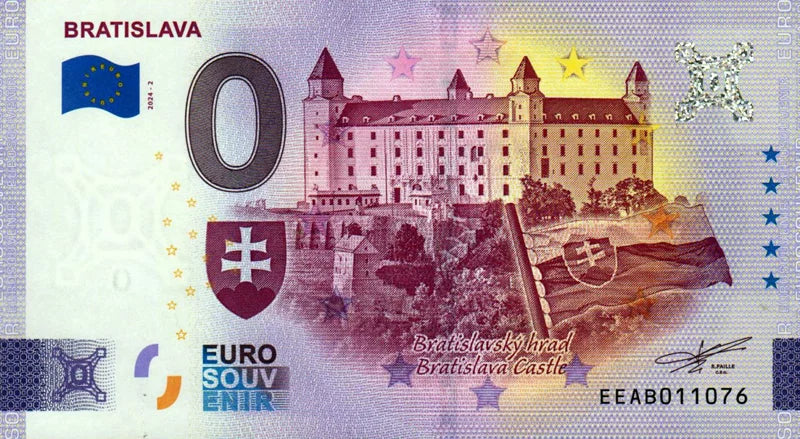 Billet de 0 euro Slovaquie Michaelertor Bratislava 2024