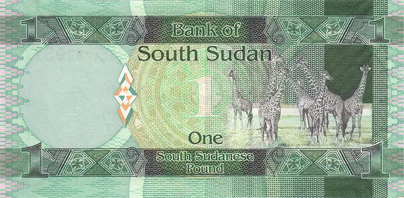 Billet de 1 livre Soudan du Sud John Garang de Mabior 2011