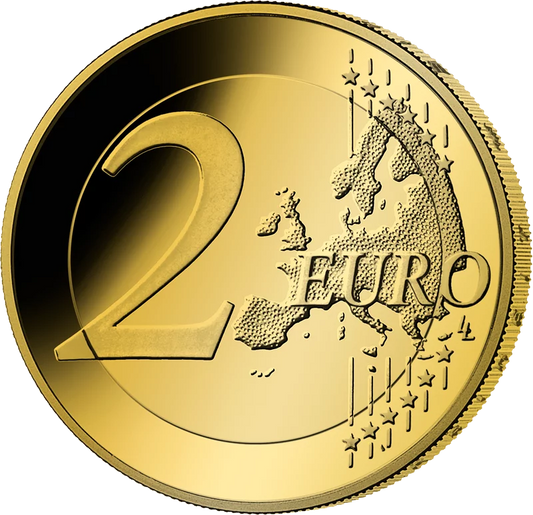 Édition spéciale artiste à 2 euros, 35 ans d'unité allemande 2025, entièrement plaquée or.