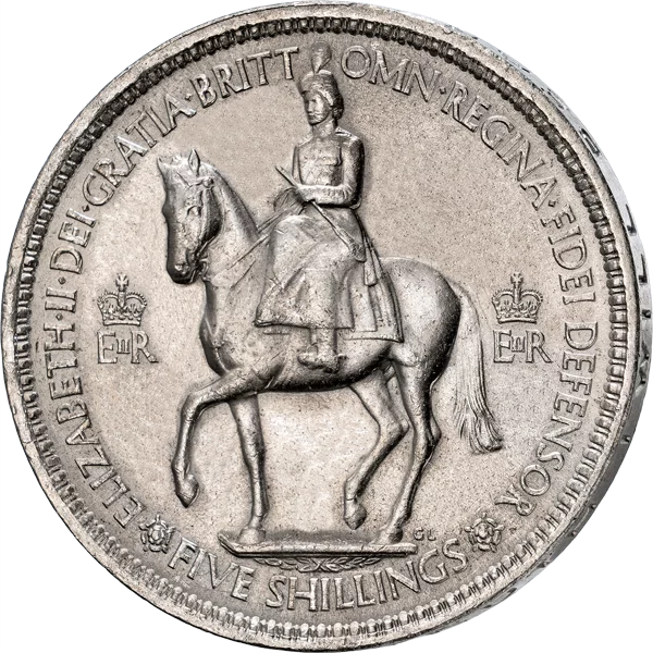 1 Couronne Grande-Bretagne Couronne de couronnement 1953