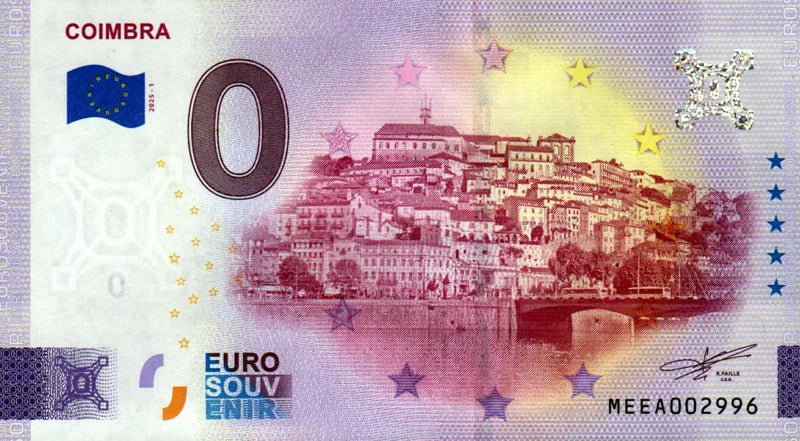 Billet de 0 euro Portugal Coimbra 2025