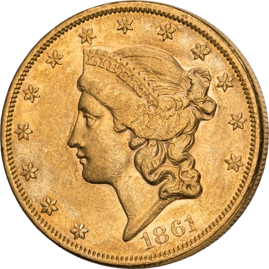 Pièce de 20 dollars américains Liberty Head 1861