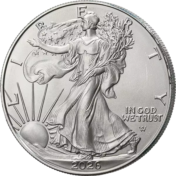 Pièce de 1 dollar américain Eagle 2026, sélection premium Eagle avec or rose et cristaux de diamant 2026