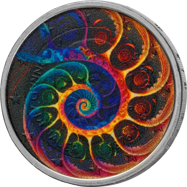 Édition Artiste Fibonacci 2 euros phosphorescente