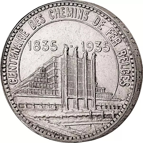 50 francs Belgique 100 ans de chemin de fer 1935