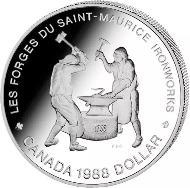 1 Dollar Canada Ironworks 1988