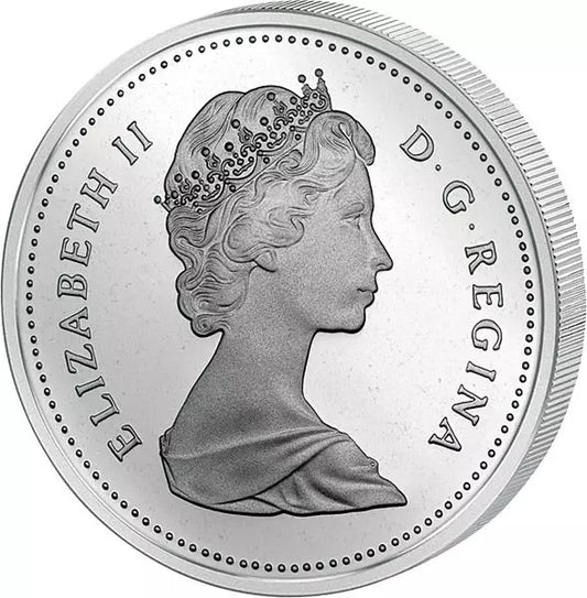 Pièce de 1 dollar canadien commémorant les 200 ans du fleuve Mackenzie (1989), épreuve