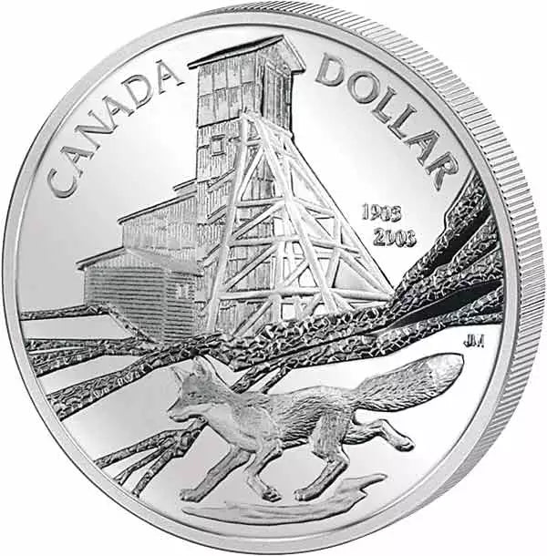 Pièce de 1 dollar canadien, Silver Strike Silver Mine Ontario 2003, épreuve