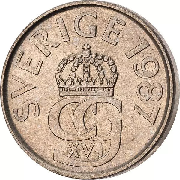 5 couronnes Suède Carl XVI Gustave 1976-1992