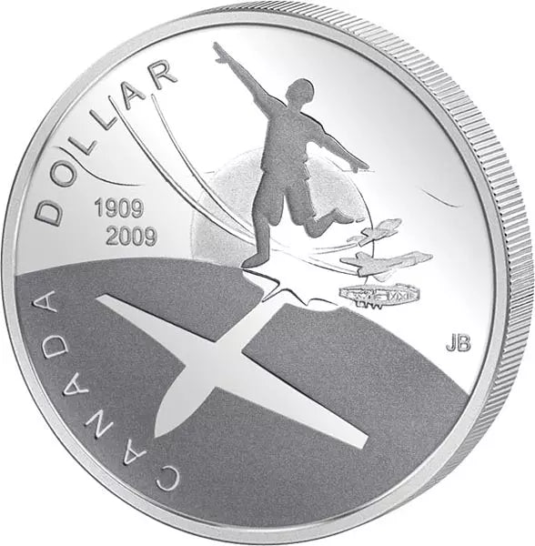 Pièce de 1 dollar canadien – 100e anniversaire du premier vol au Canada (2009)
