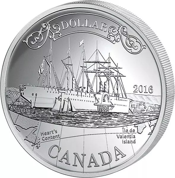 1 dollar canadien – 150 ans du premier câble transatlantique – 2016
