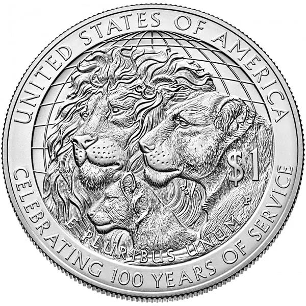 Pièce de 1 dollar américain pour le centenaire du Lions Club (2017)