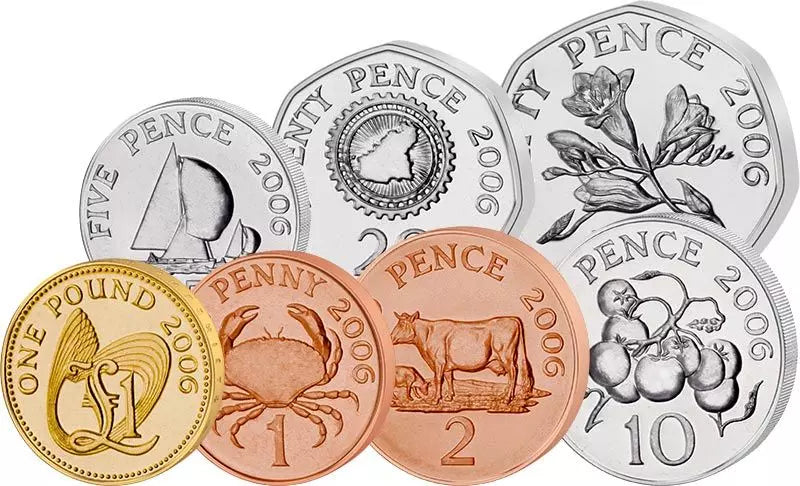 Pièces de 1 pence à 1 livre sterling à Guernesey (1998-2012)