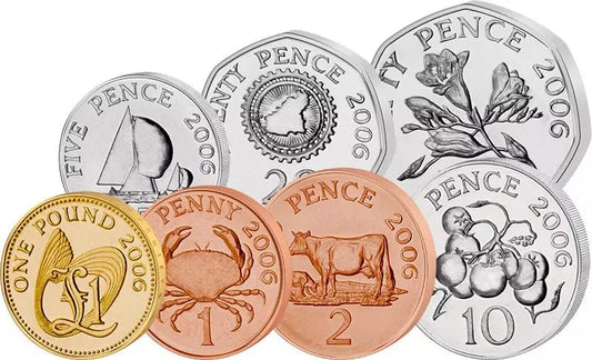 Pièces de 1 pence à 1 livre sterling à Guernesey (1998-2012)