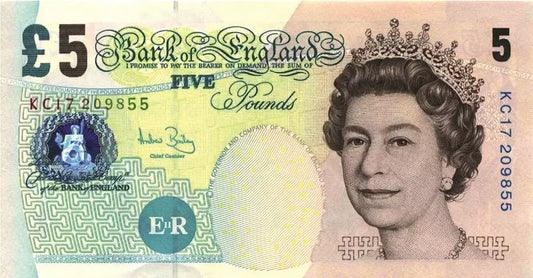 Billet de 5 £ - Grande-Bretagne - Elizabeth Fry - Ange des prisons 2012