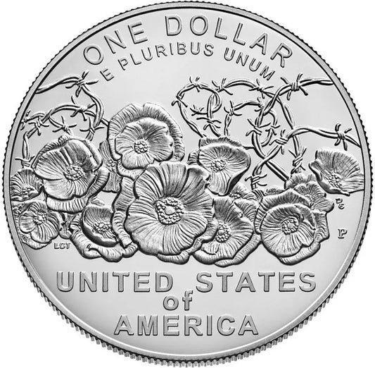 Pièce de 1 dollar américain commémorant le centenaire de la fin de la Première Guerre mondiale, 2018