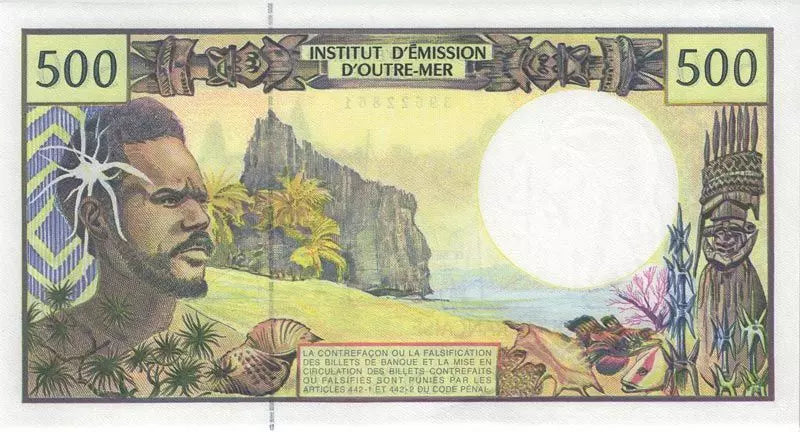 Billet de 500 francs Océanie Territoires du Pacifique 2012