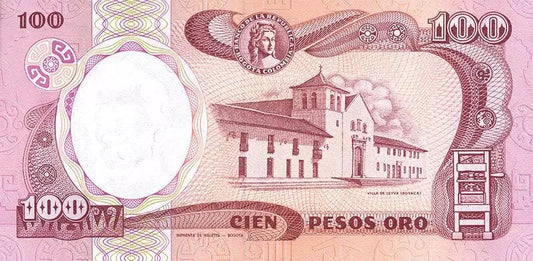 Billet de banque de 5 à 100 pesos colombiens 1978-1991