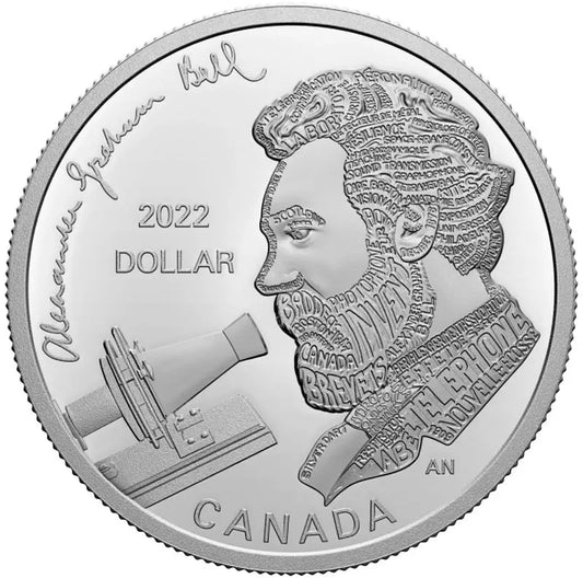 Pièce de 1 dollar canadien Alexander Graham Bell 2022