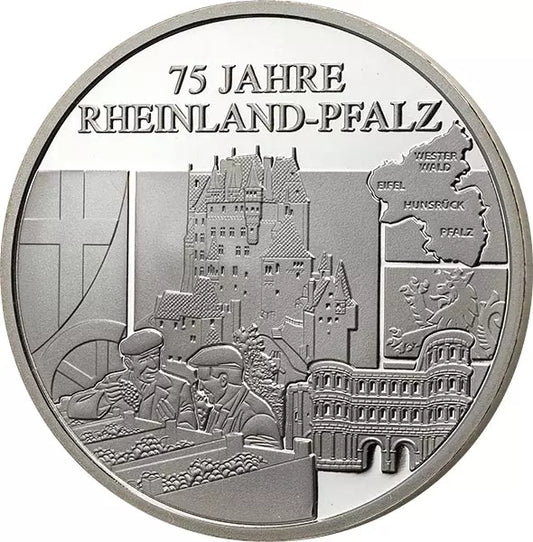 Pièce commémorative marquant les 75 ans de la Rhénanie-Palatinat 2021
