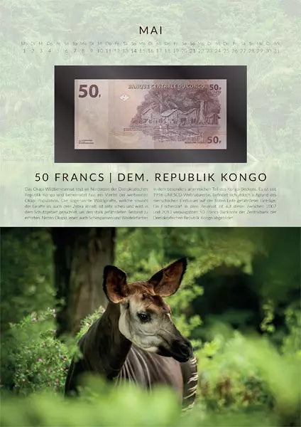 Calendrier des billets de banque Patrimoine culturel et naturel mondial 2023