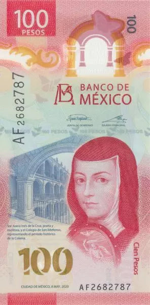 Billet de 100 pesos mexicains en polymère, 2020