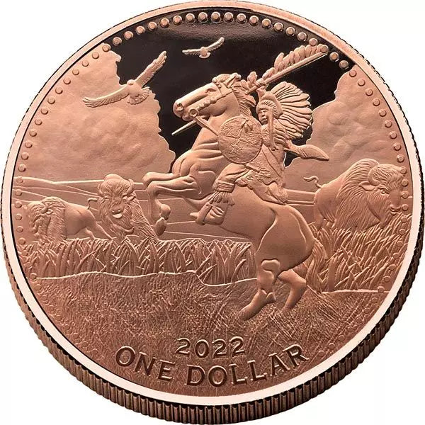 1 Dollar États-Unis Mesa Grande Bison Hunter 2022