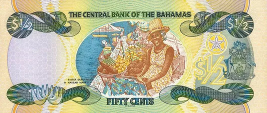 Billet de 1/2 dollar des Bahamas, Reine 2001