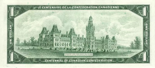 Billet de 1 dollar canadien Reine 1967