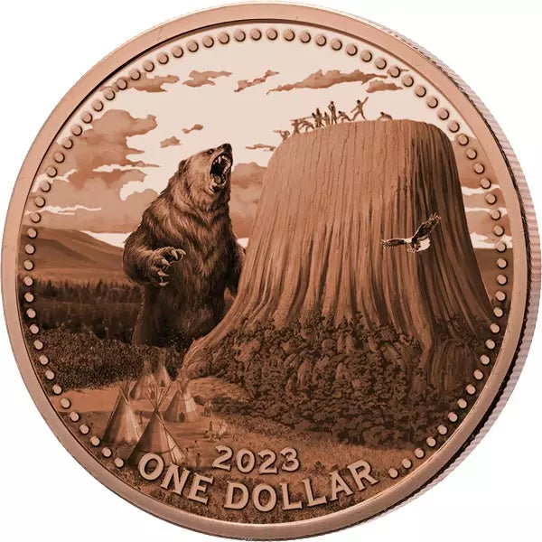 1 dollar américain Mesa Grande Devils Tower 2023