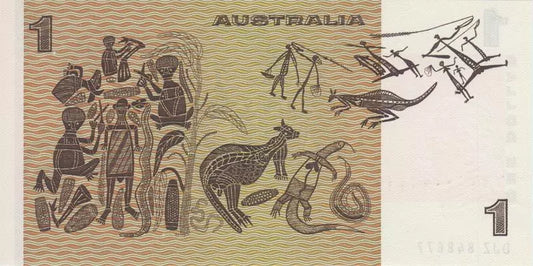 Billet de 1 dollar australien à l'effigie de la reine Elizabeth II, 1983