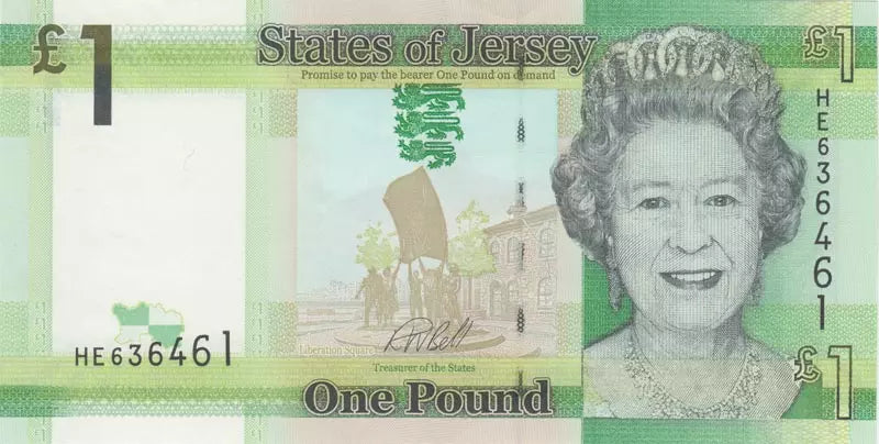 Billet de 1 livre sterling de Jersey à l'effigie de la reine Elizabeth II (2010)