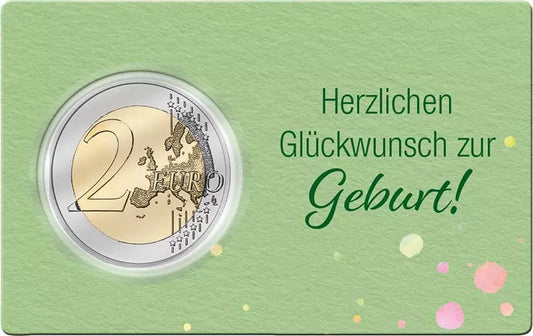 Édition spéciale artiste à 2 euros « Naissance dans la carte de visite »