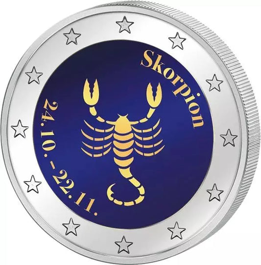 Édition artiste à 2 euros, signe du zodiaque Scorpion