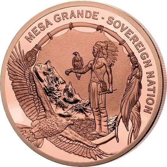 Pièce de 1 dollar américain Mesa Grande Serpent à cornes - L'Uktena 2024