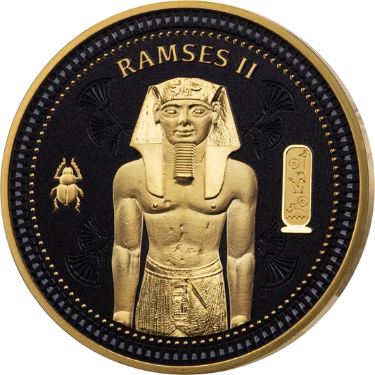 Pièce de 50 cents des Îles Salomon - Collection Égypte antique - Ramsès II 2023