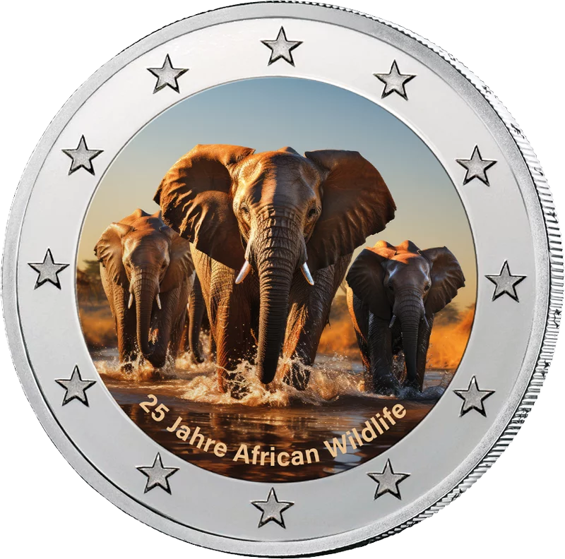 Édition Artiste 2 euros : 25 ans de faune africaine