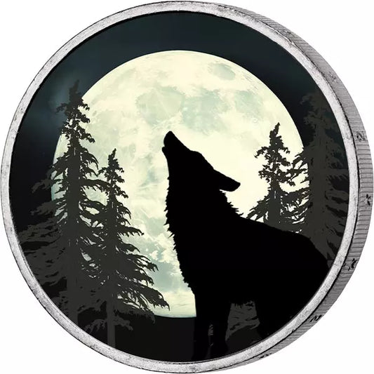 Loup phosphorescent, édition artiste 2 euros