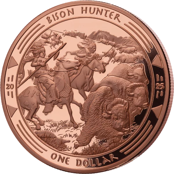 Pièce de 1 dollar Oglala-Lakota-Sioux Héritage des Sioux - Chasseur de bisons 2025