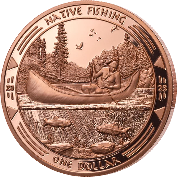 1 Dollar Oglala-Lakota-Sioux Héritage des Sioux - Pêche autochtone 2025